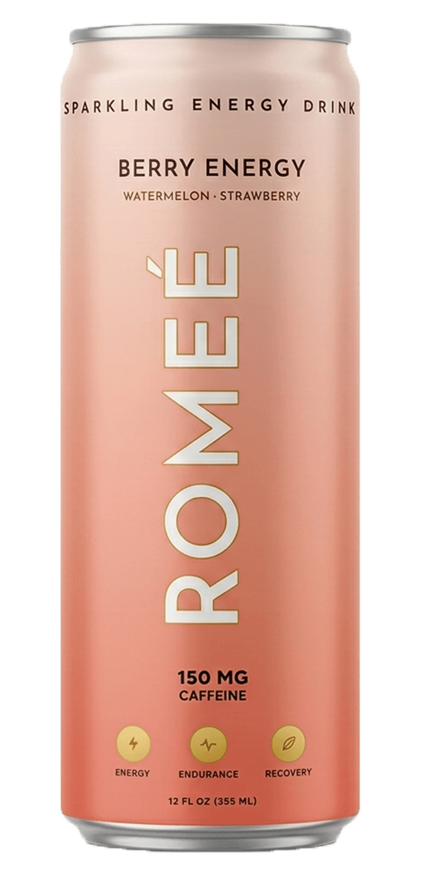 Berry Energy, Romeé sparkling energy drink, 150 mg caffeine, 12 fl oz can